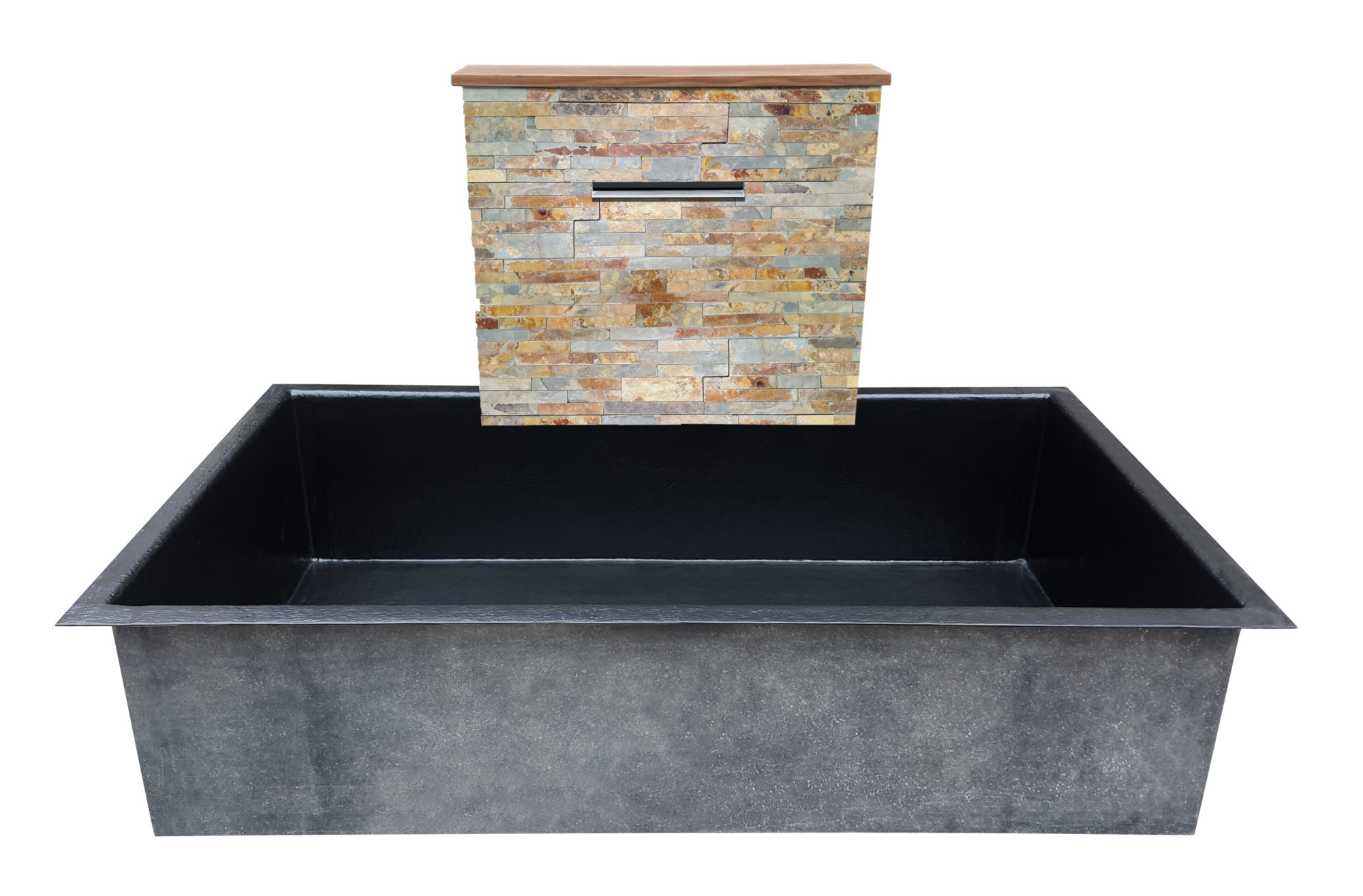 Mur d'eau JCB AQUATIQUE & PAYSAGE (1) Mur d'eau en shiste multicolore