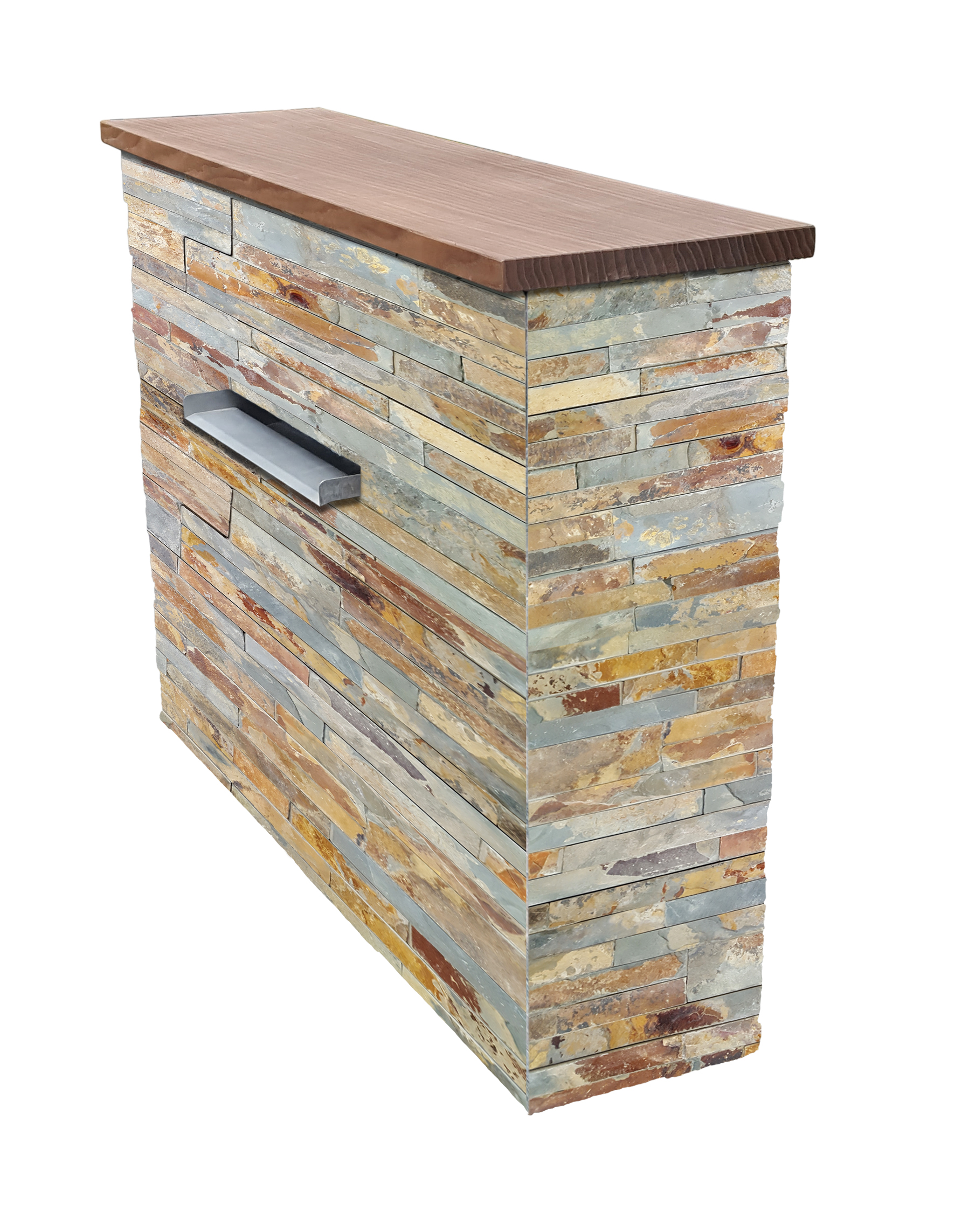 Muret d'eau JCB (8) Muret d'eau en shiste multicolore