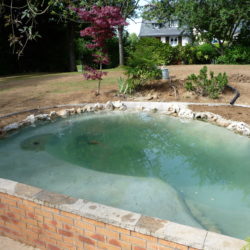 4- Pose des pompes et filtration et mise en eau du bassin