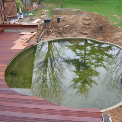 5- Réalisation d'une terrasse IP, mise en place des accessoires et remplissage du bassin