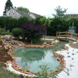 aménagement et bassin JCB terminé