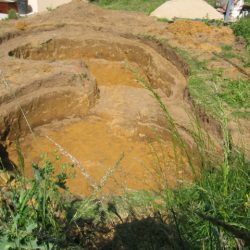 1- Excavation du futur bassin