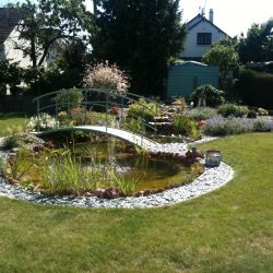 bassin jcb sur mesure avec pont