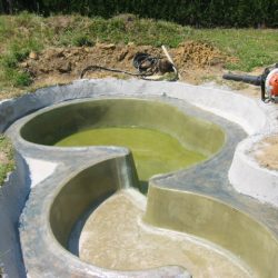 3- Réalisation d'une berge tout autour du bassin