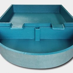 Bassin demi cercle avec double lame vert